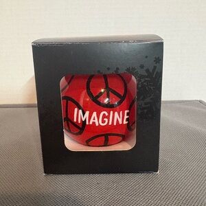 NIB Imagine Peace Glass Ornament from Rock and Roll Hall of Fame